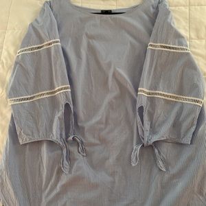 Talbots Blue and white striped blouse